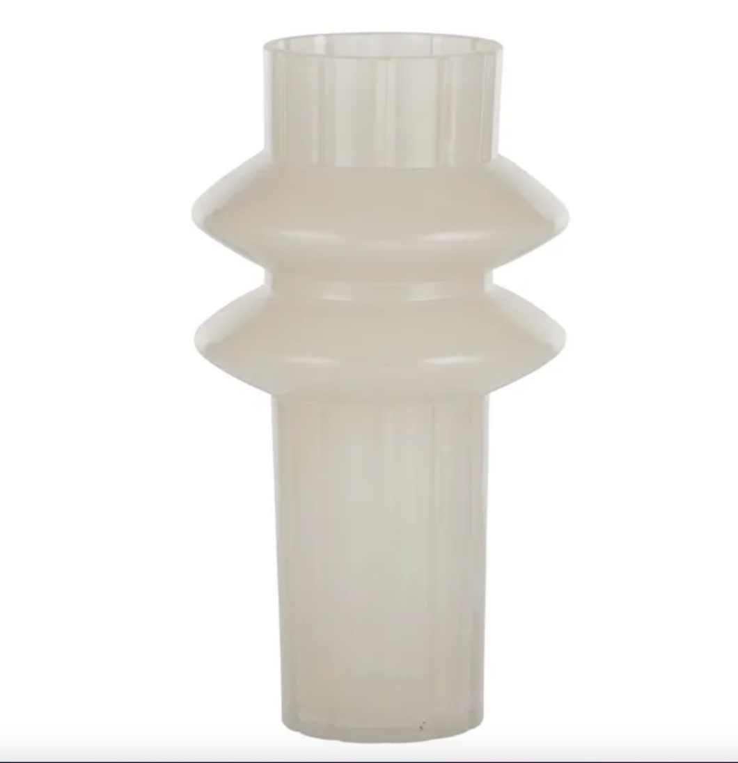 Lieke Glass Vase - Milky White